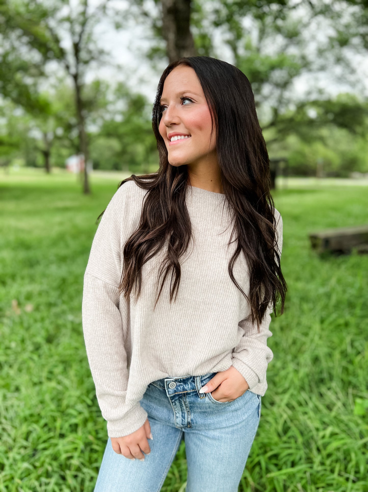 Affogato Ribbed Sweater - Heather Mocha