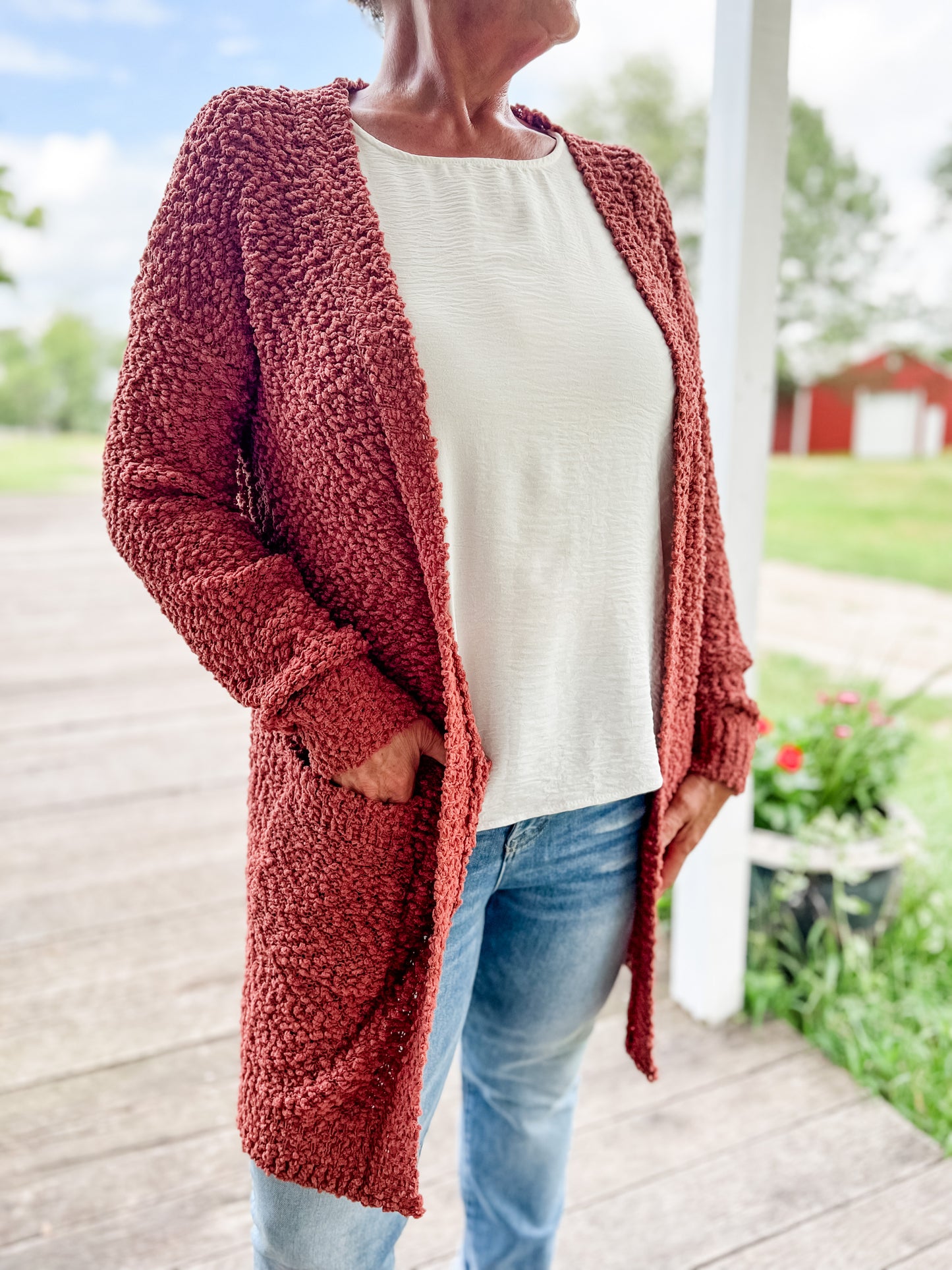 Missoula Mornings Cardigan - Brick