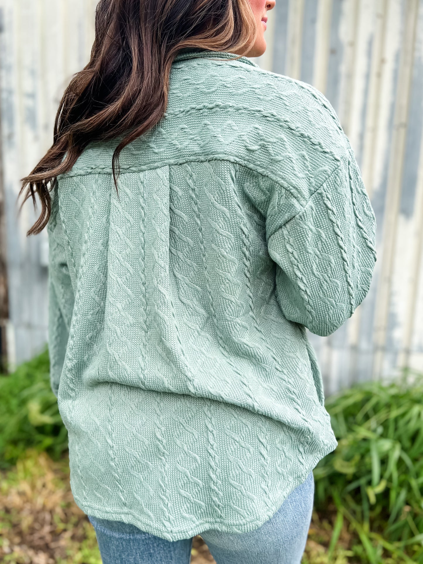 Ramblin’ Woman Shacket - Sage