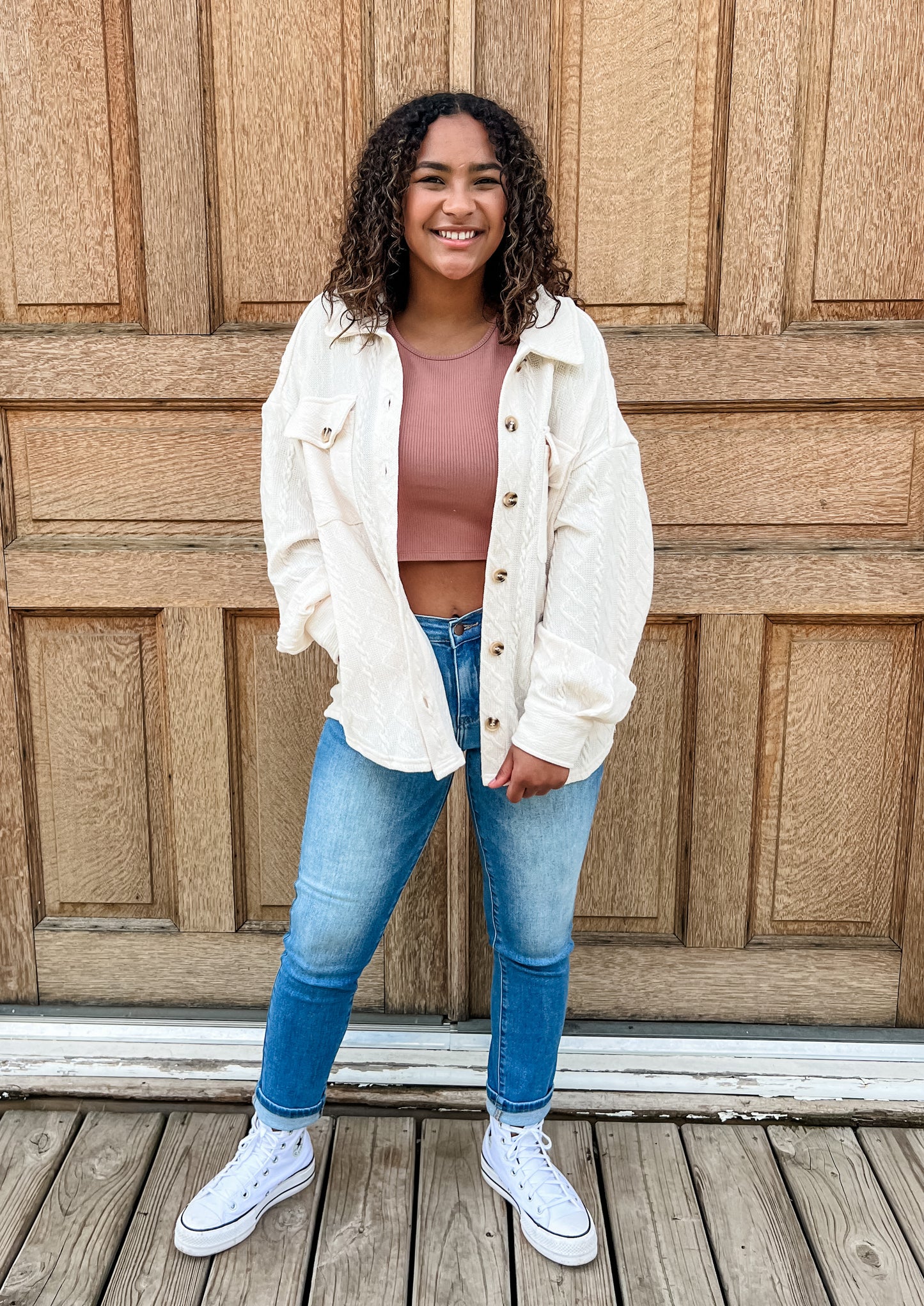 Ramblin’ Woman Shacket - Ivory