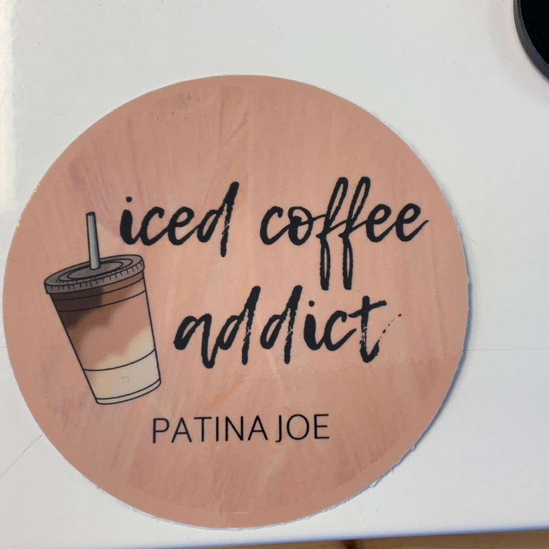 Iced Coffee Addict Sticker