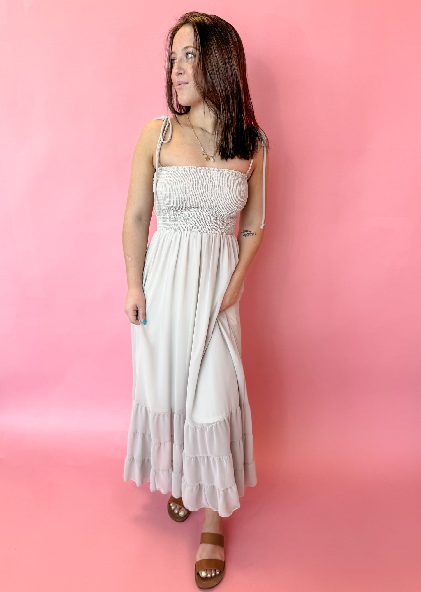 Tula Shoulder Tie Maxi Dress