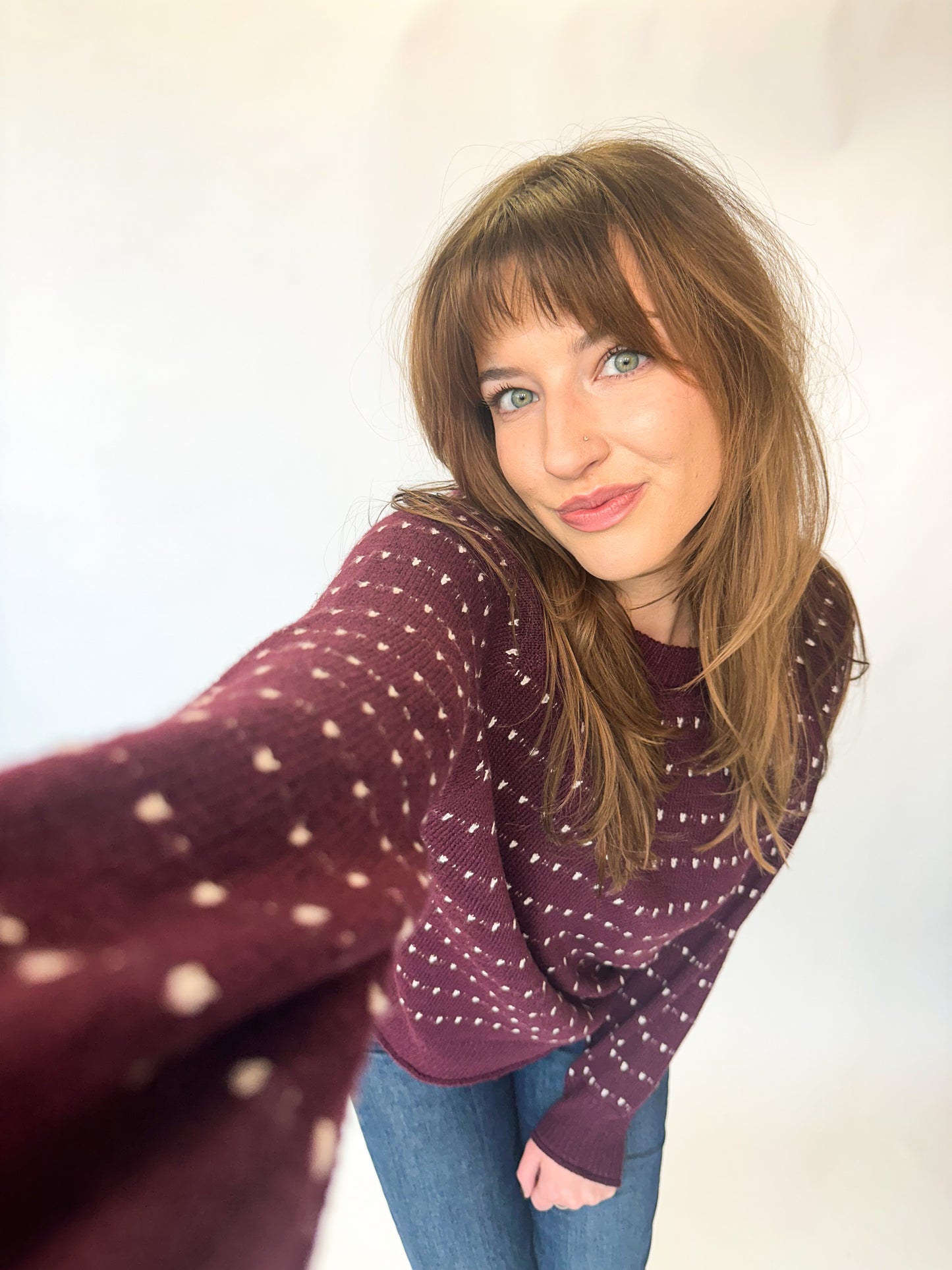 Mulberry Mist Striped Sweater