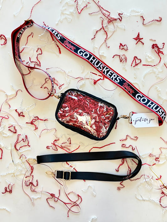 GO HUSKERS Clear Crossbody