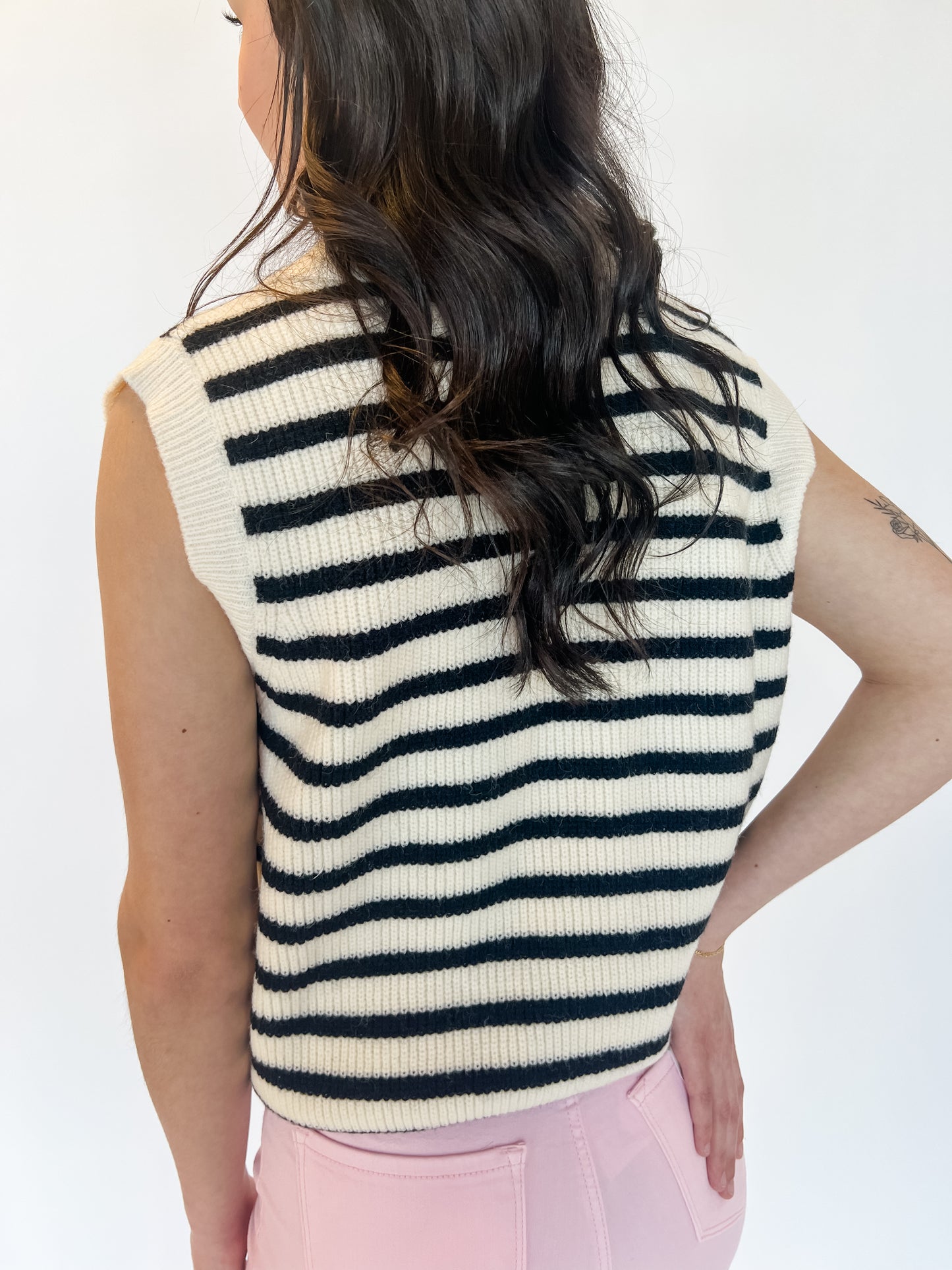 Emmie Striped Sweater Vest