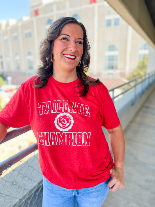 Tailgate Champ Tee - Heather Red