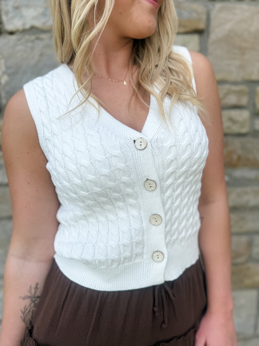 Little Moments Sweater Vest - Ivory