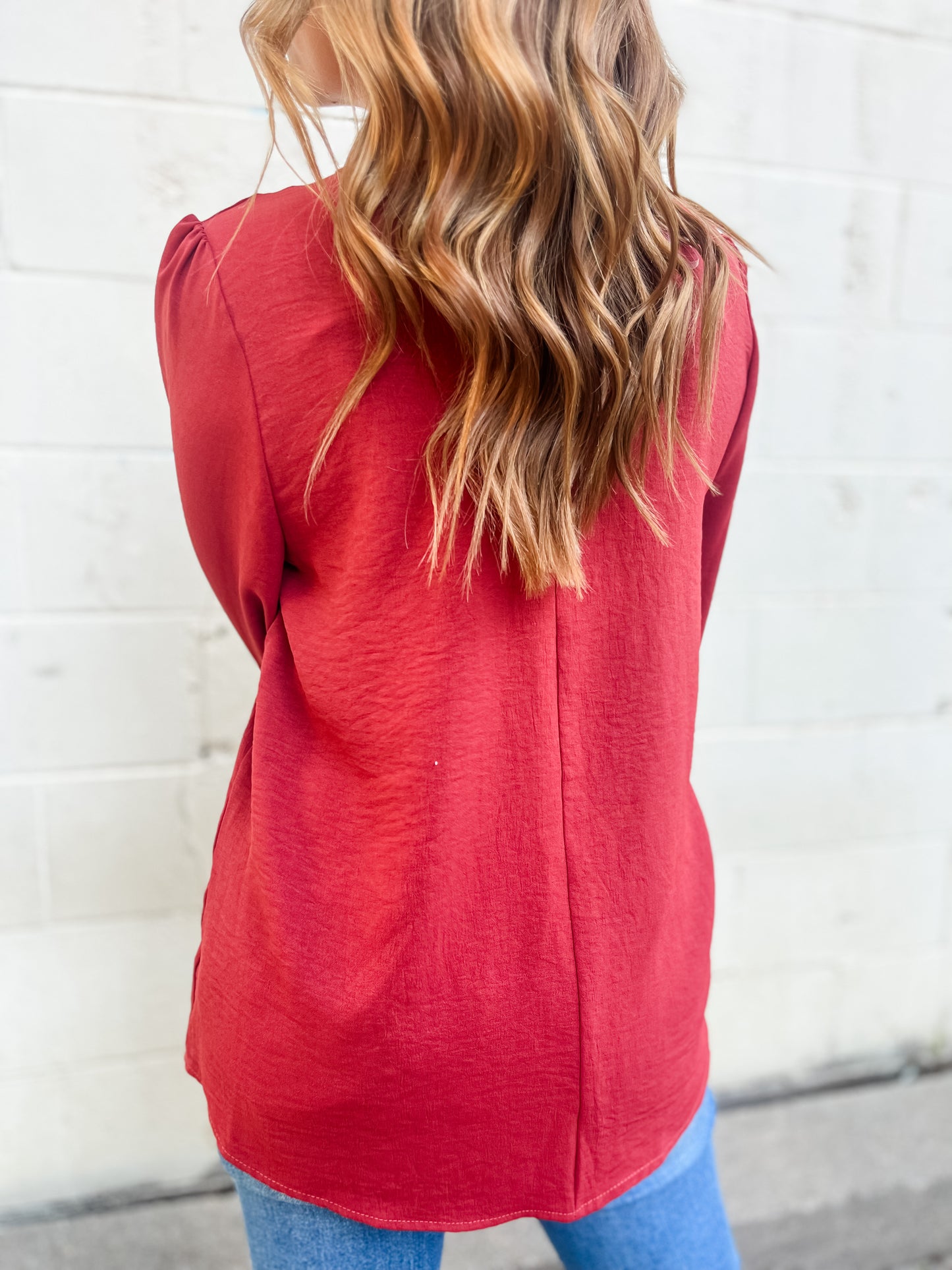 Arlo Woven Blouse - Spice