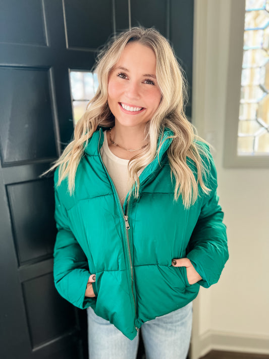 Rylee Puffer Coat - Pine