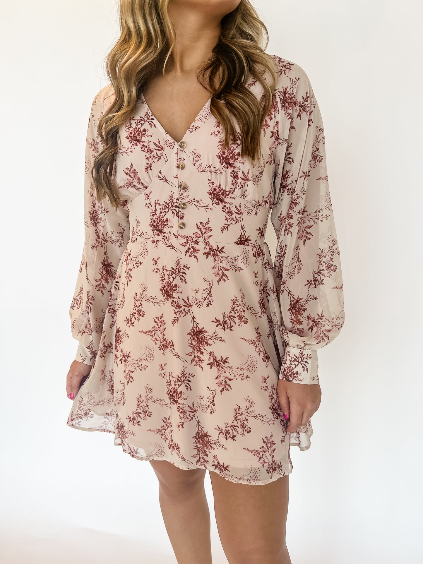 Back Home Floral Mini Dress