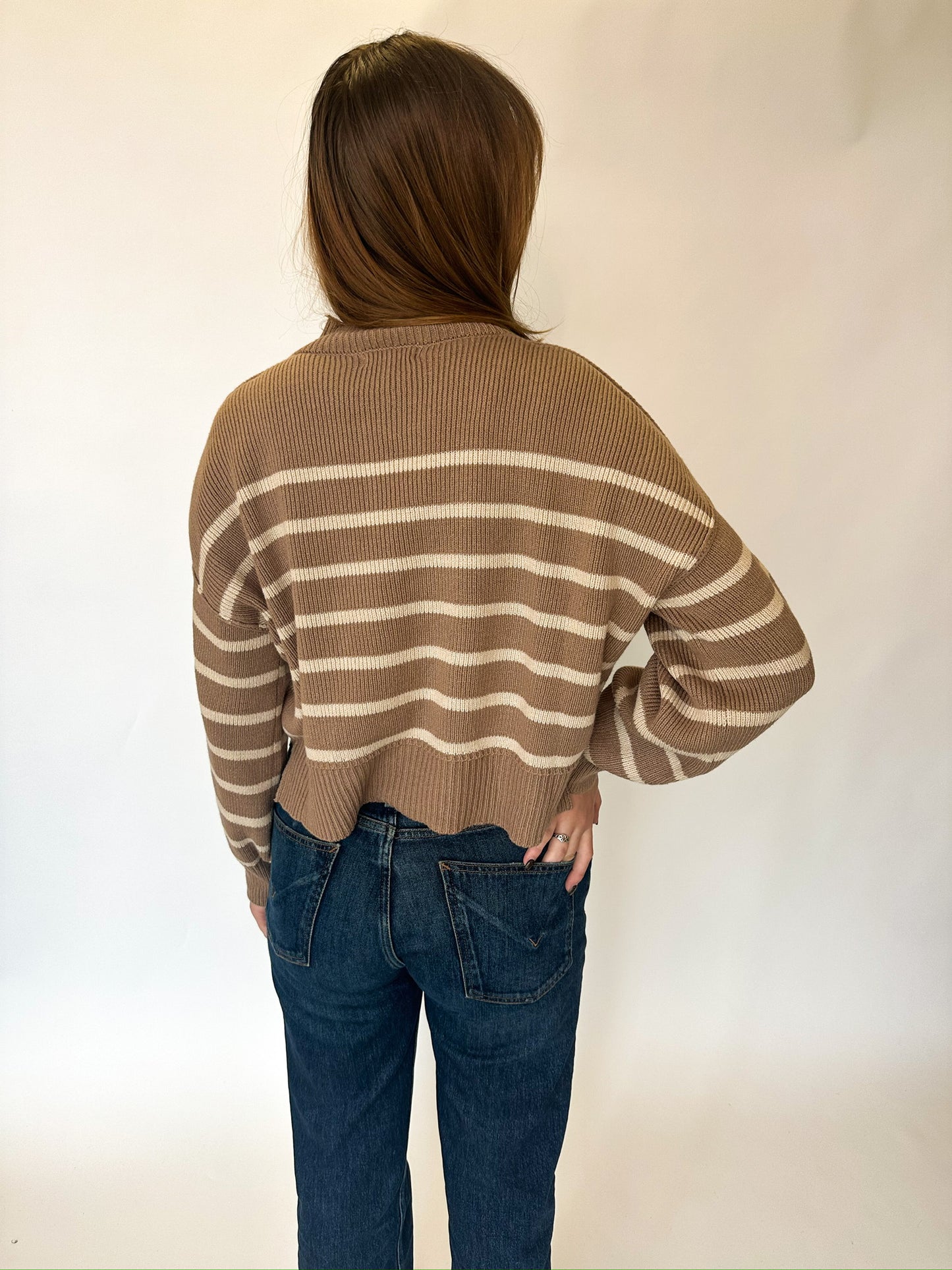 Maple Cream Striped Sweater
