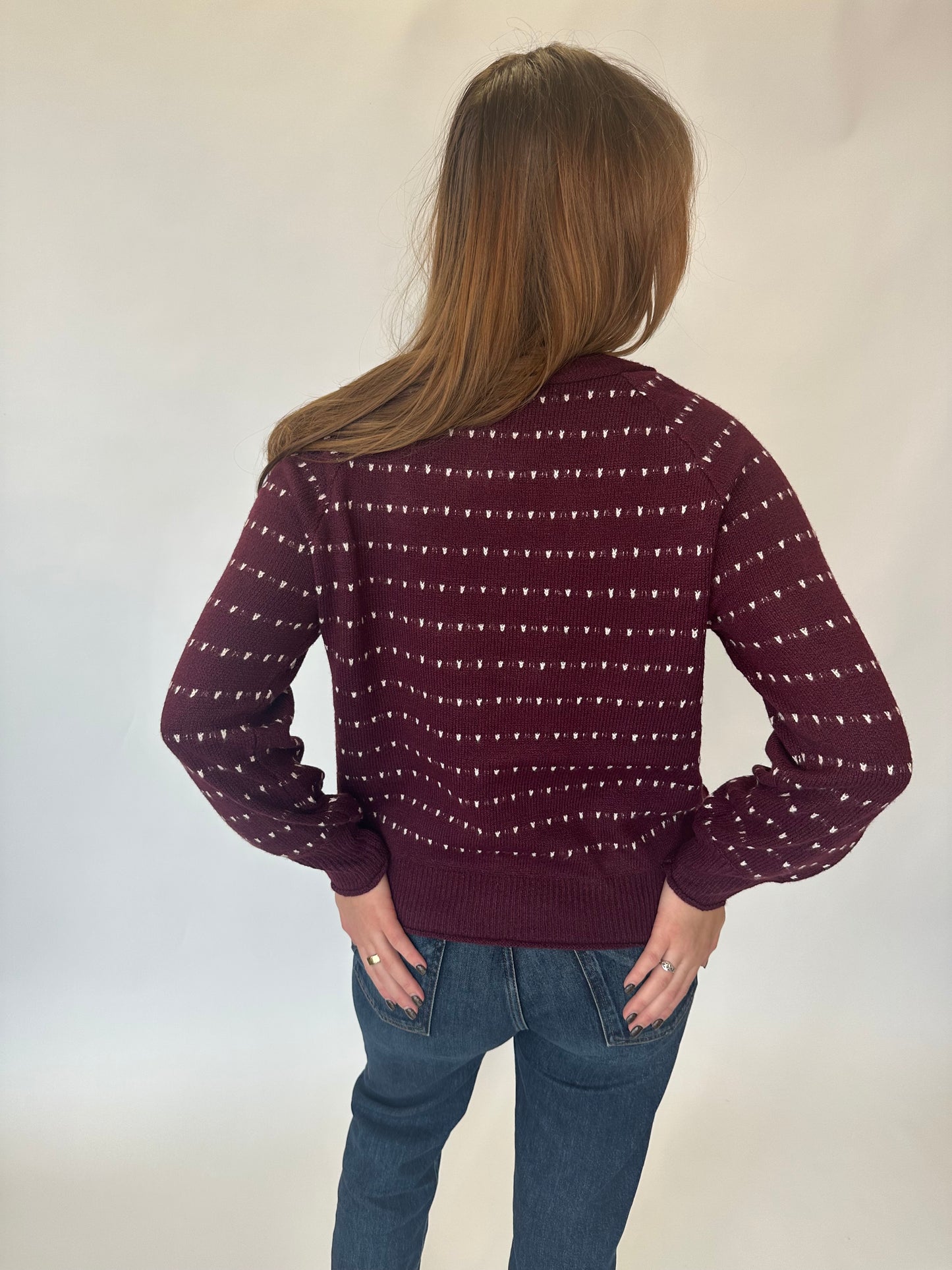 Mulberry Mist Striped Sweater