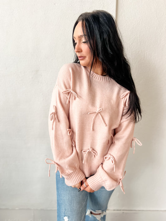 Blushing Bows Sweater