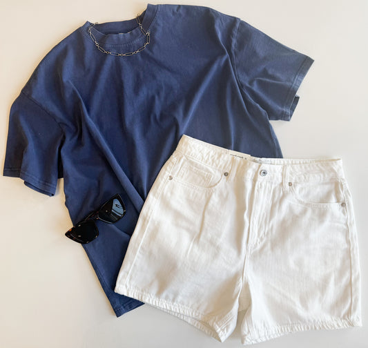 The Vintage Wash Tee - Navy