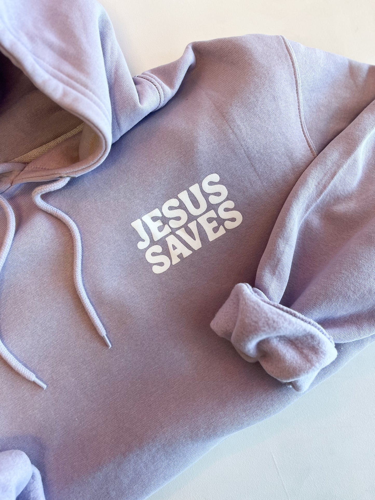 Jesus Saves Hoodie - Lavender