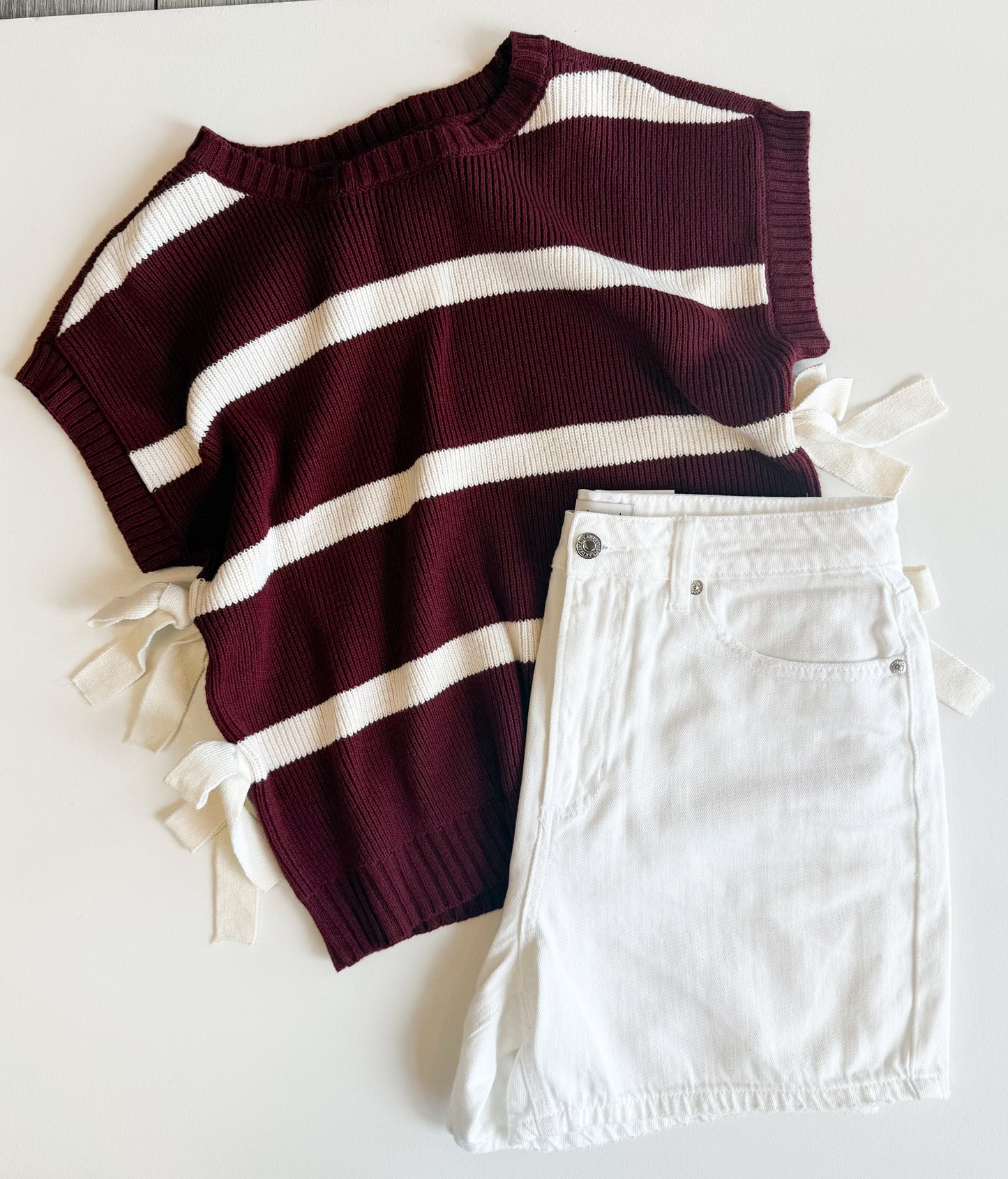 Cinnamon Stripe Sweater Top