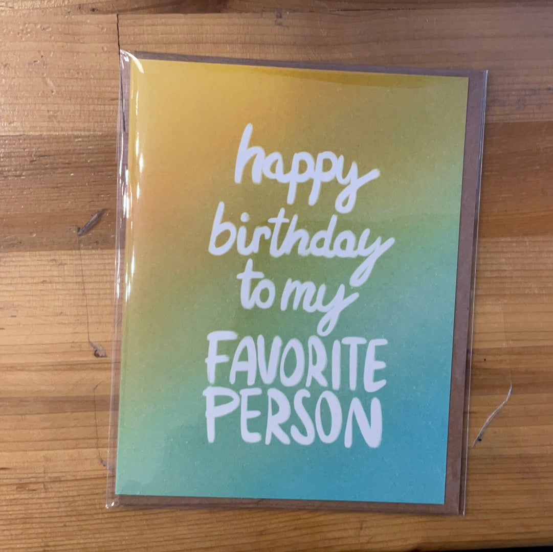 Anastasia Co. Card - Happy Birthday to My Favorite Person