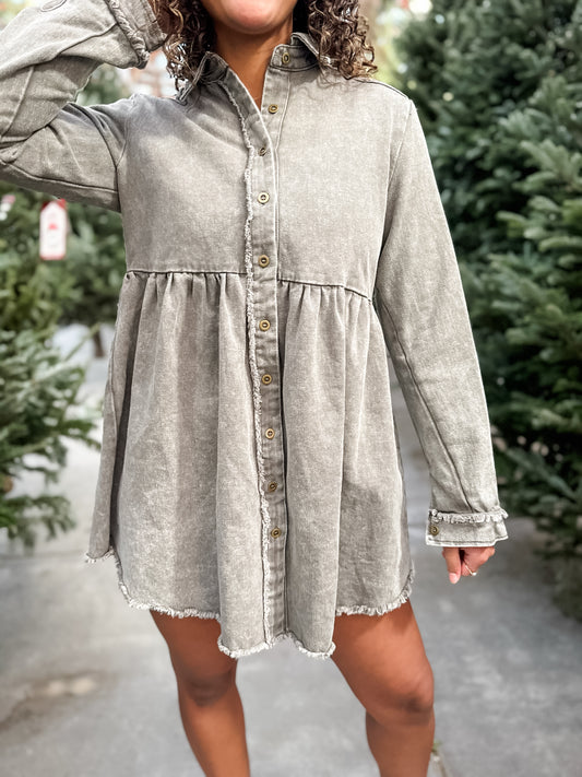 Frayed Horizon Mini Dress