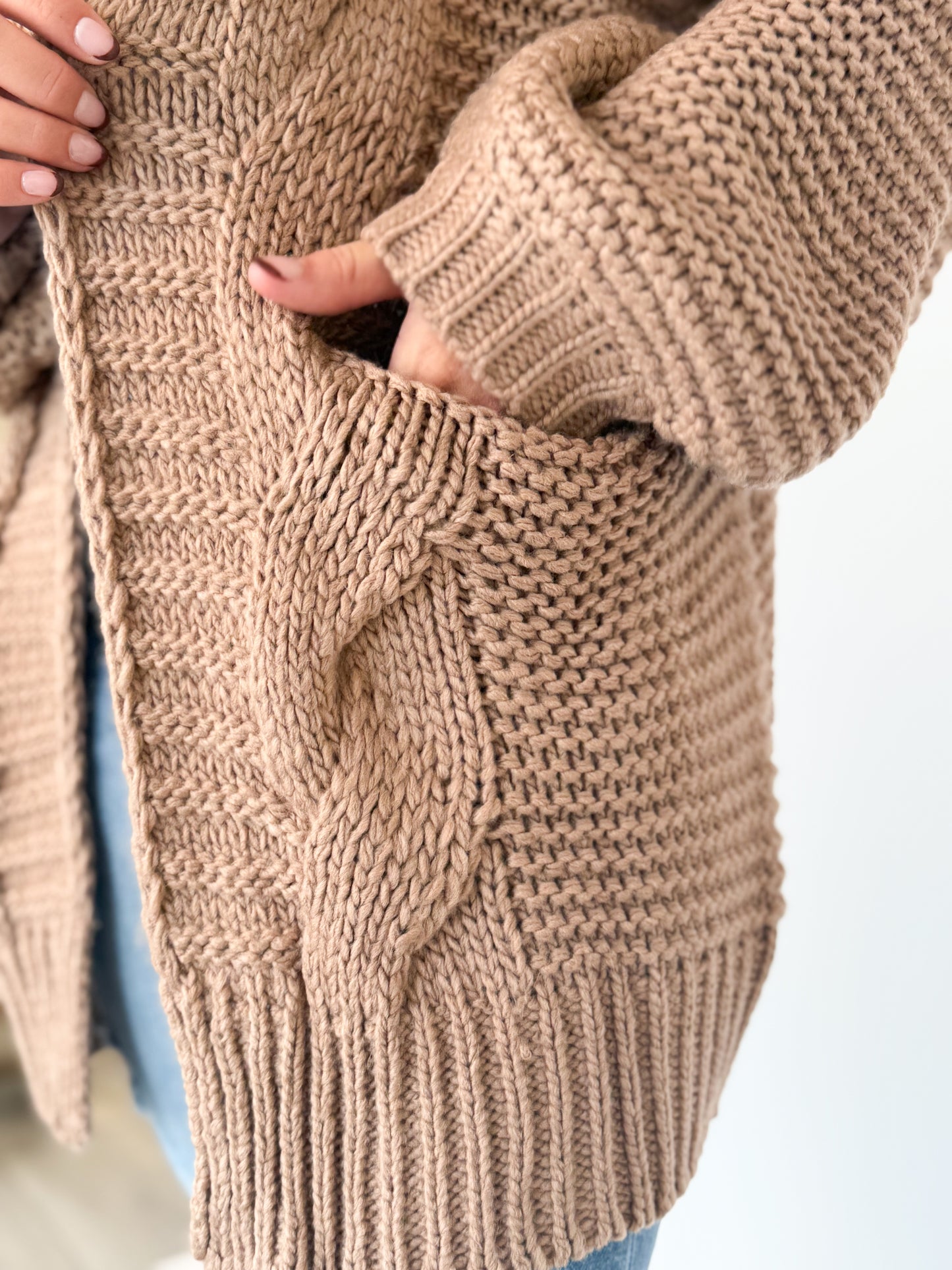 Wondering Why Cable Knit Cardigan