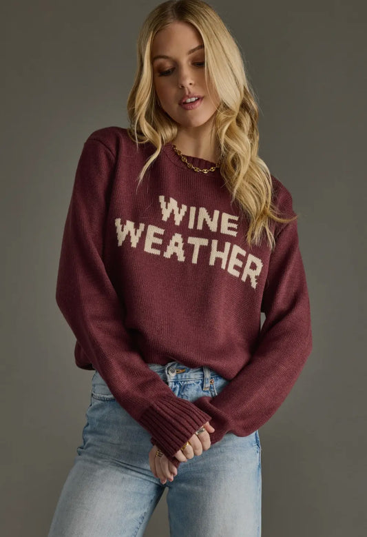 Wine Weather Sweater - Merlot