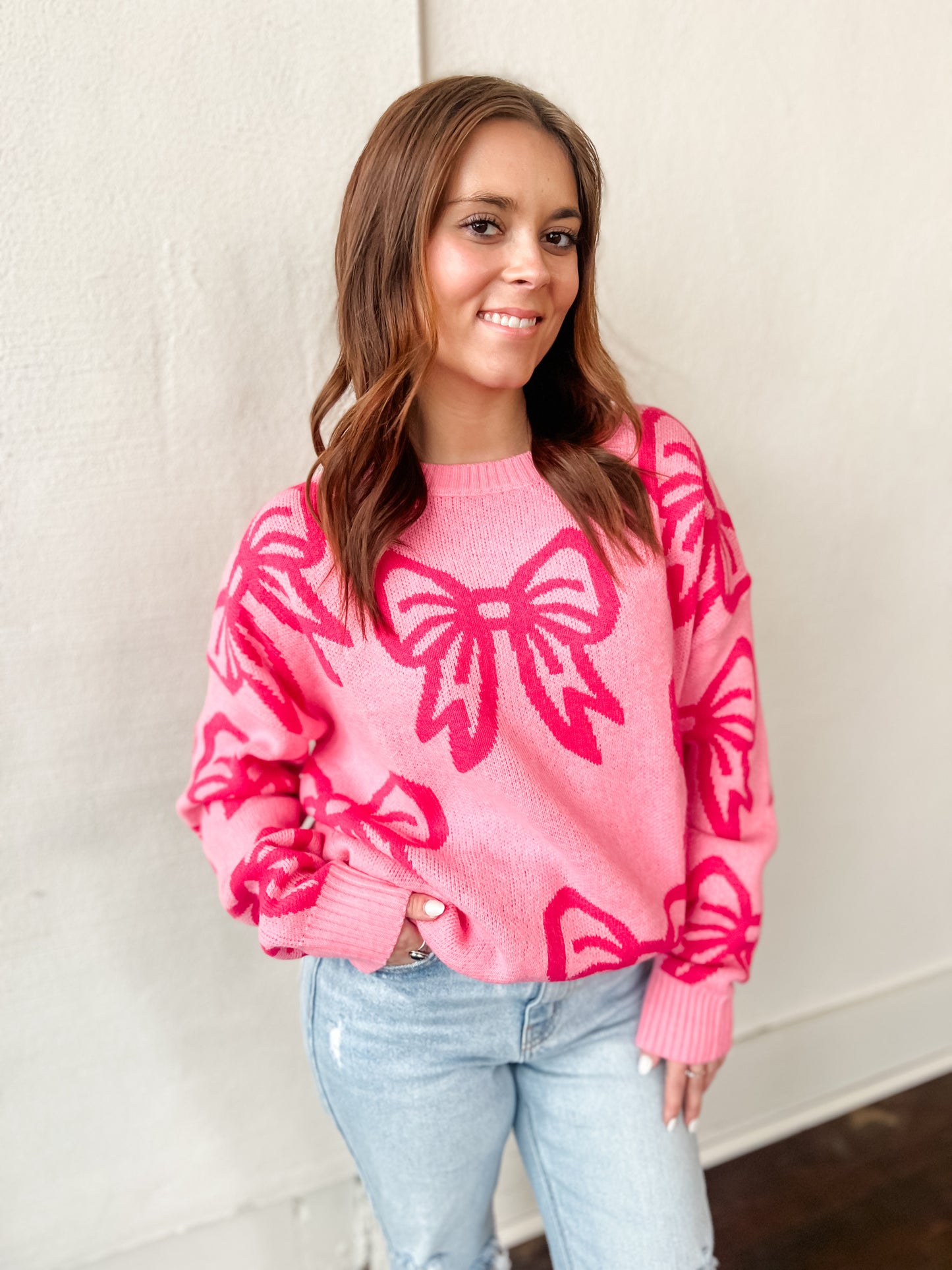 Bow Print Bliss Sweater