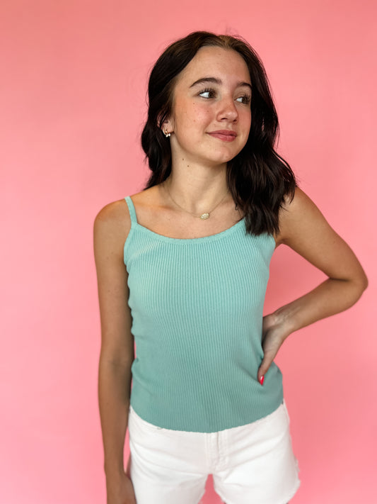 Tianna Knit Tank - Mint