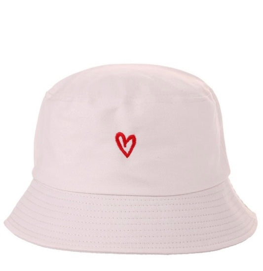 Lil Heart Bucket Hat - Sand Beige