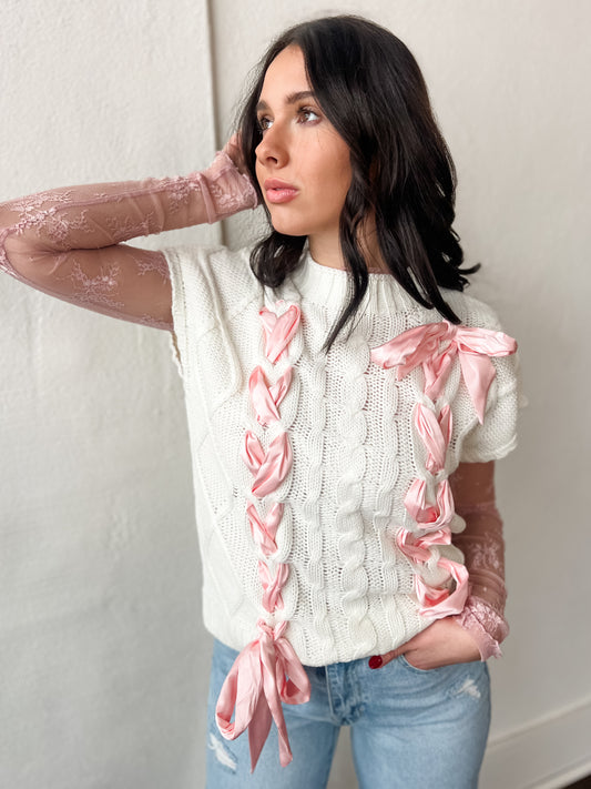 Summer Nights Sheer Top - Blush