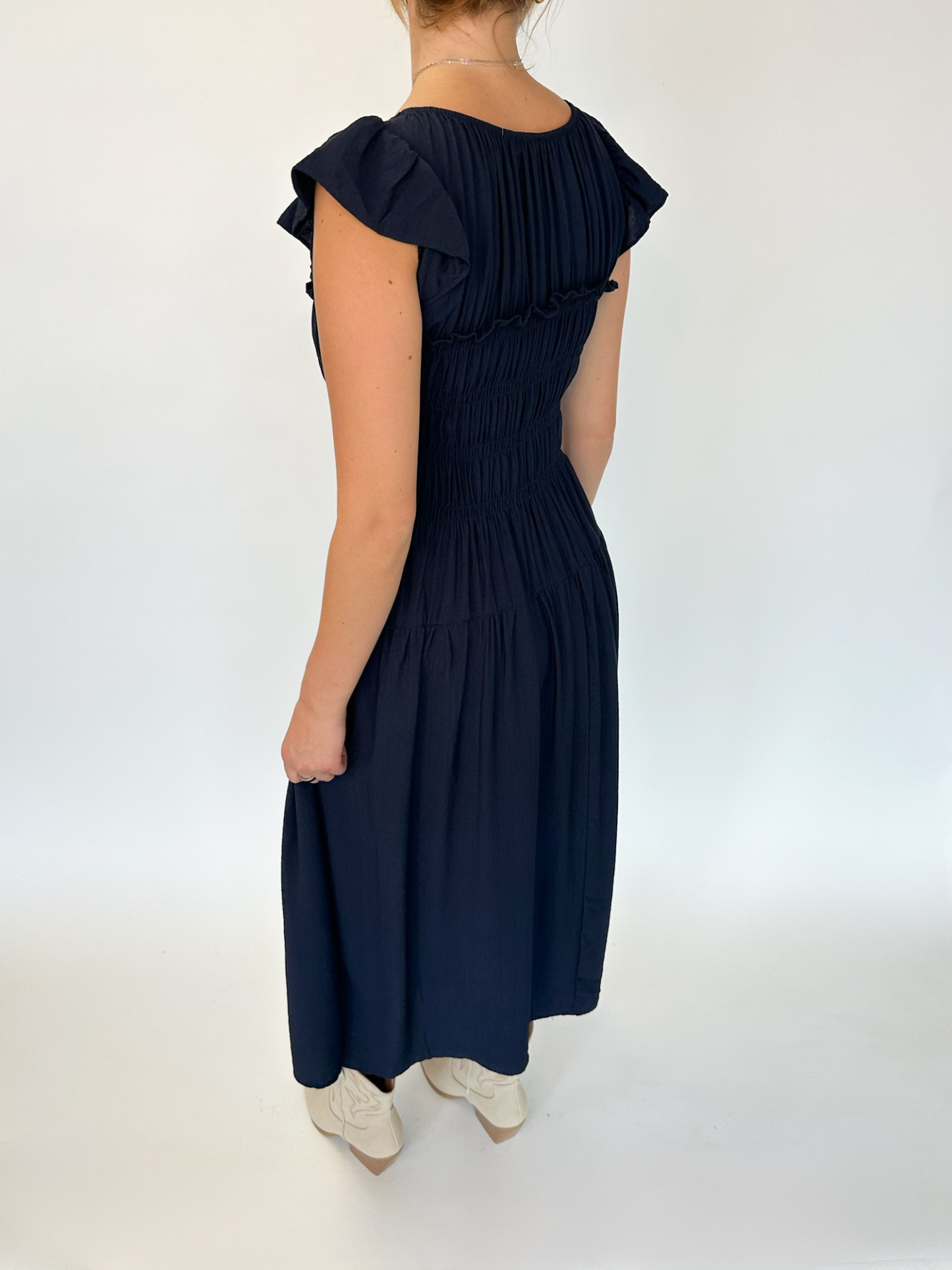 Rosalie Midi Dress - Navy