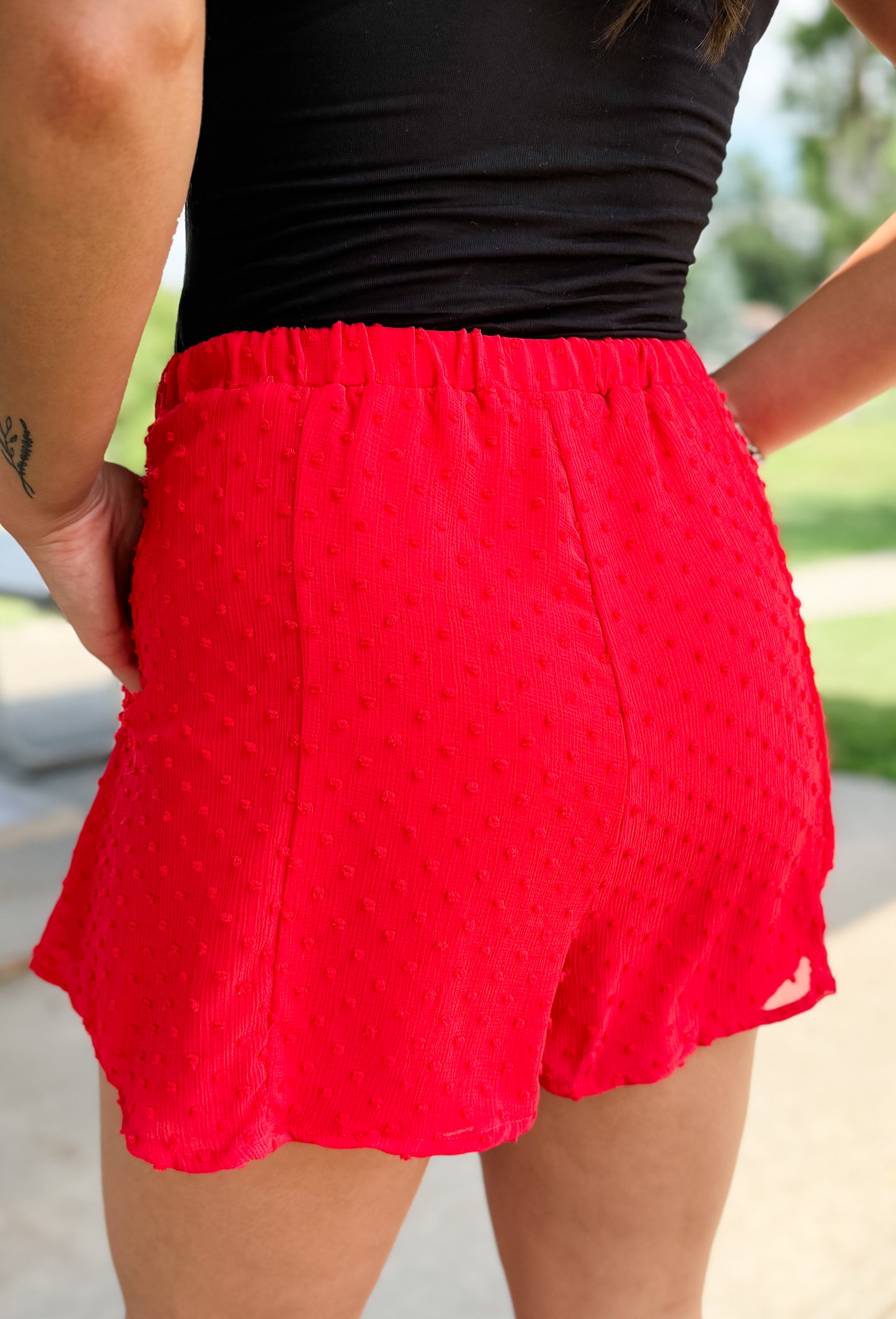 Cowboy Candy Flared Skort - Cherry