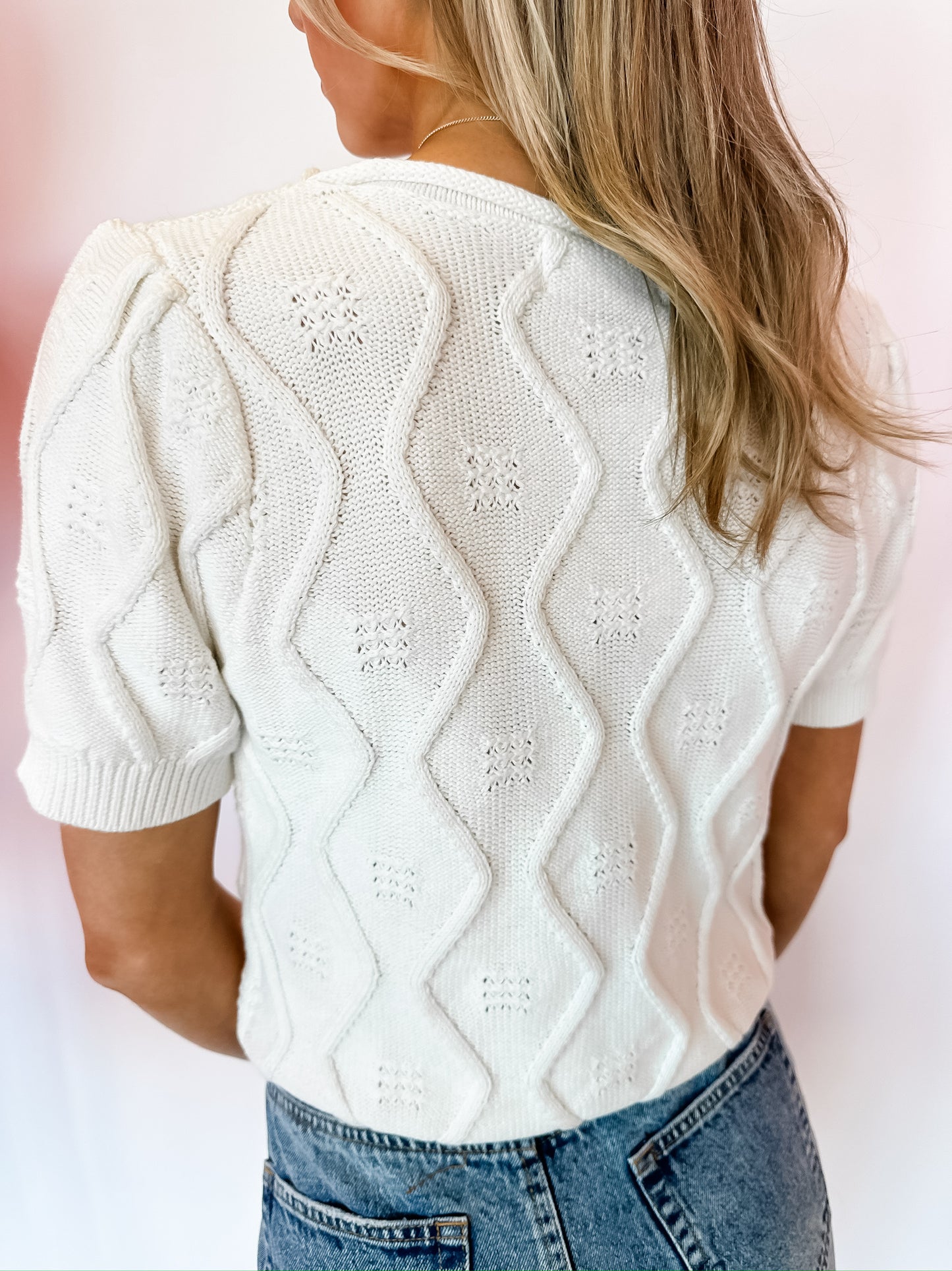 Elle Embellished Sweater - White