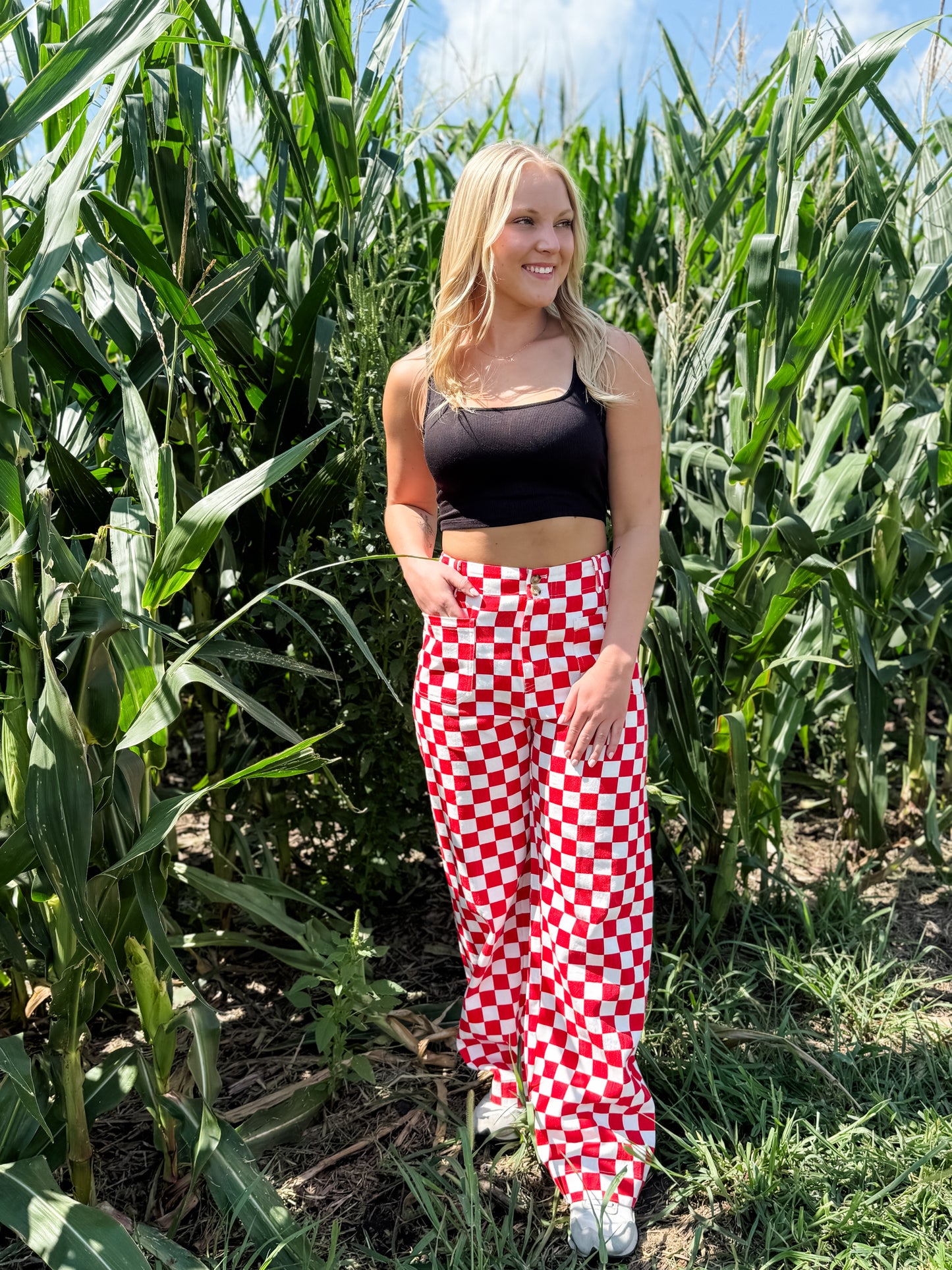 Demi Checkered Pants