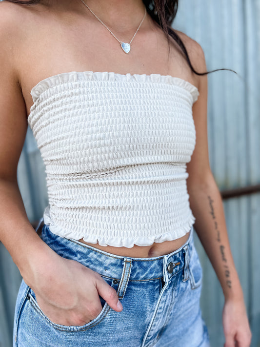 Talia Tube Top - Bone