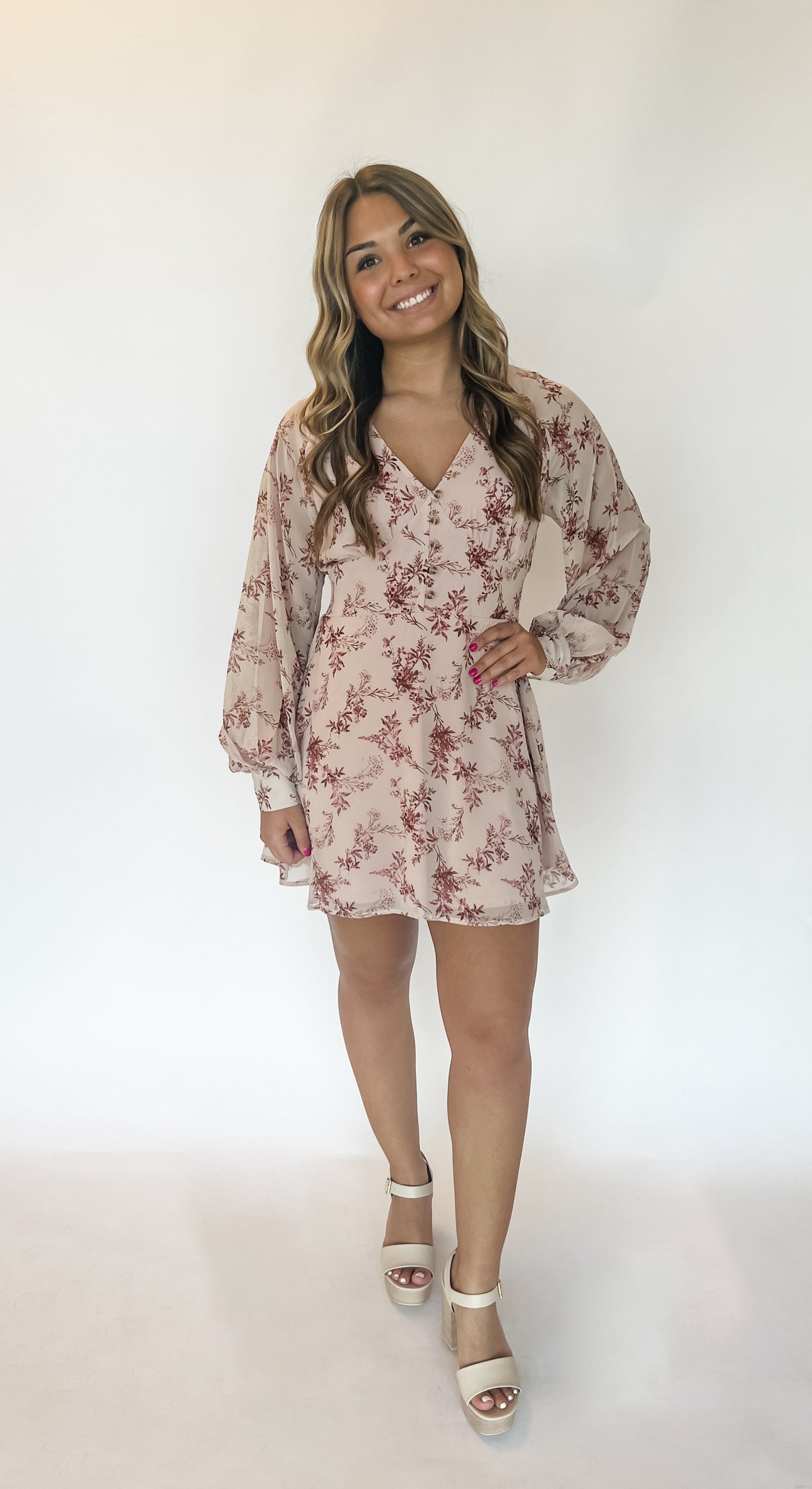 Back Home Floral Mini Dress