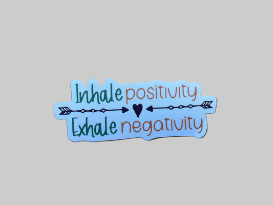 Inhale Positivity Exhale Negativity - Sticker