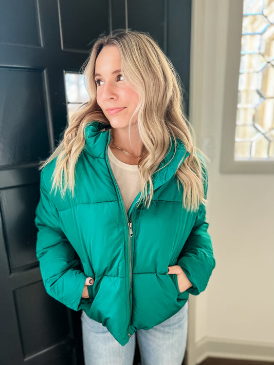 Rylee Puffer Coat - Pine