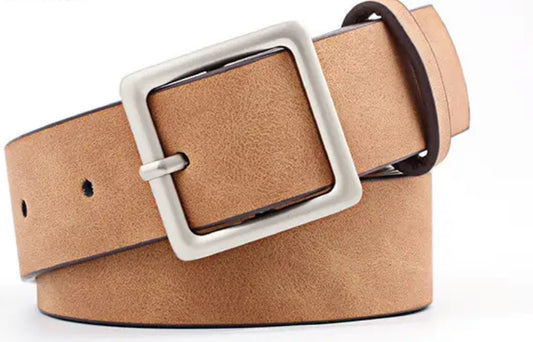Wide Vegan Leather Belt