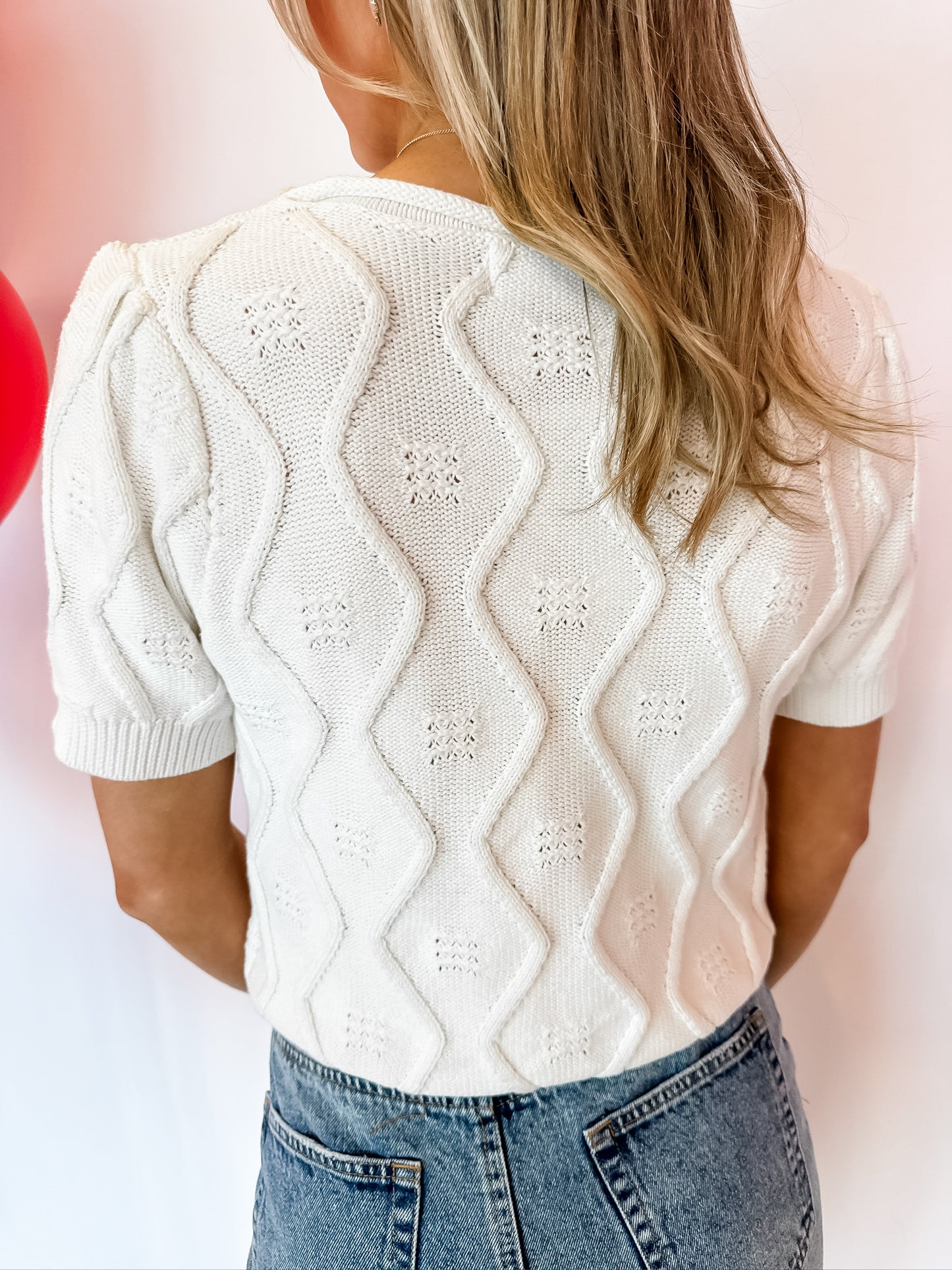 Elle Embellished Sweater - White