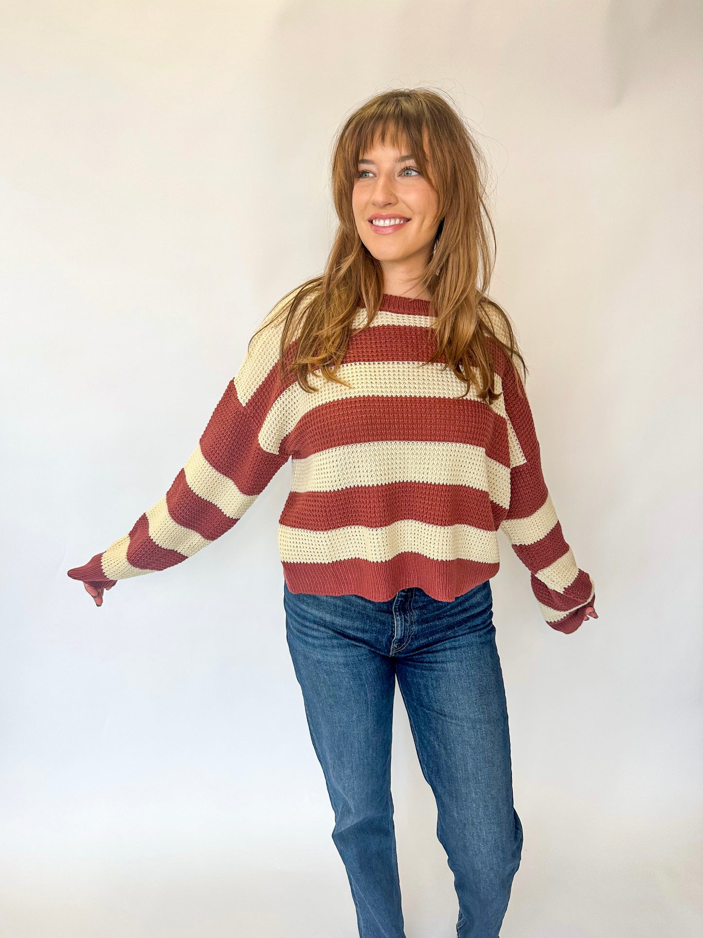 Cider Spice Striped Sweater