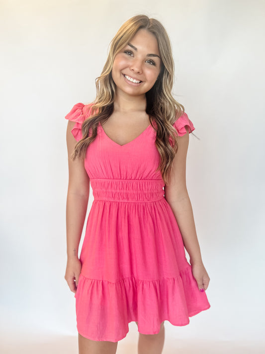 Sunny Afternoon Mini Dress - Pink