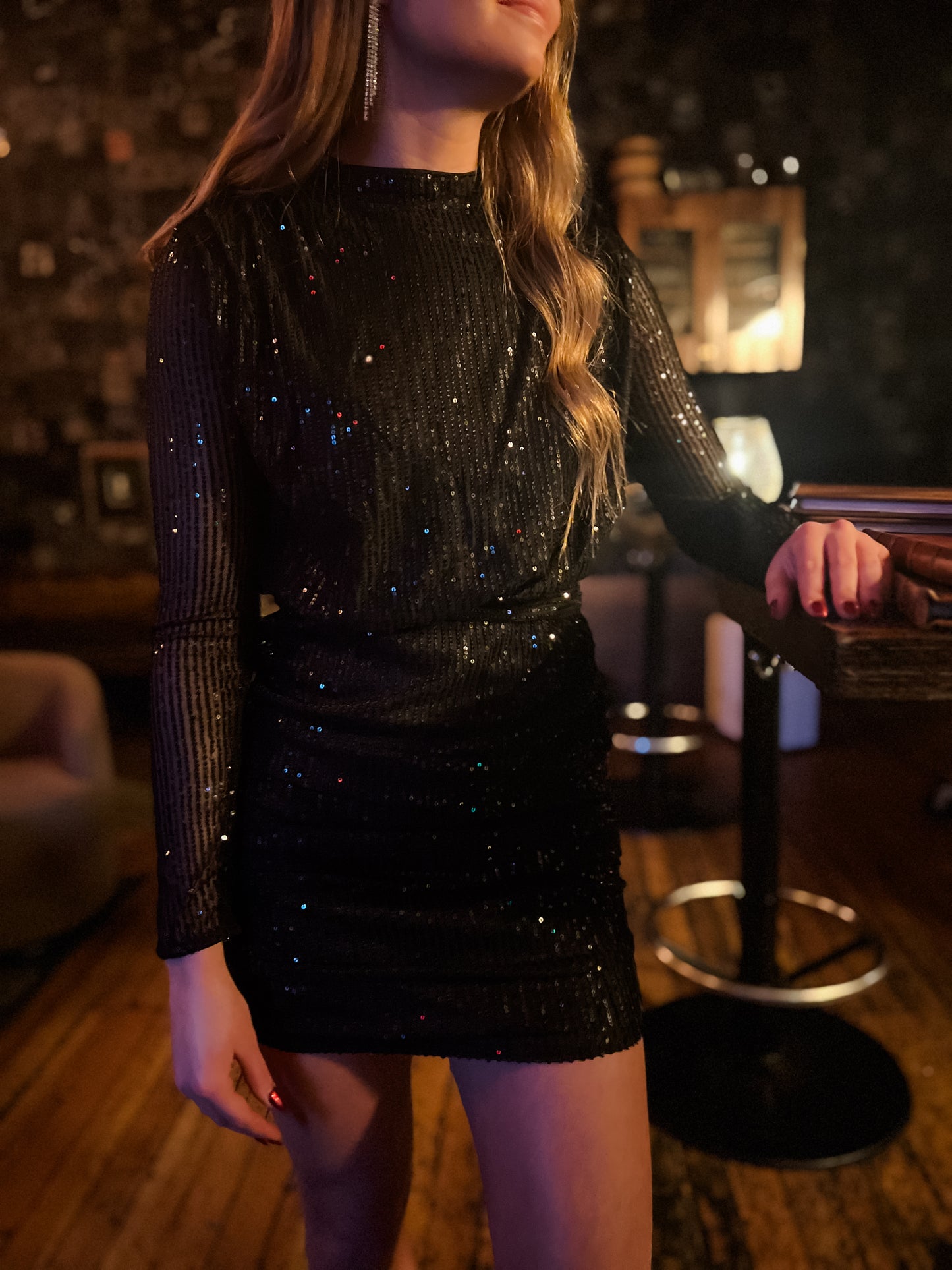 Whole Place Shimmer Sequin Dress