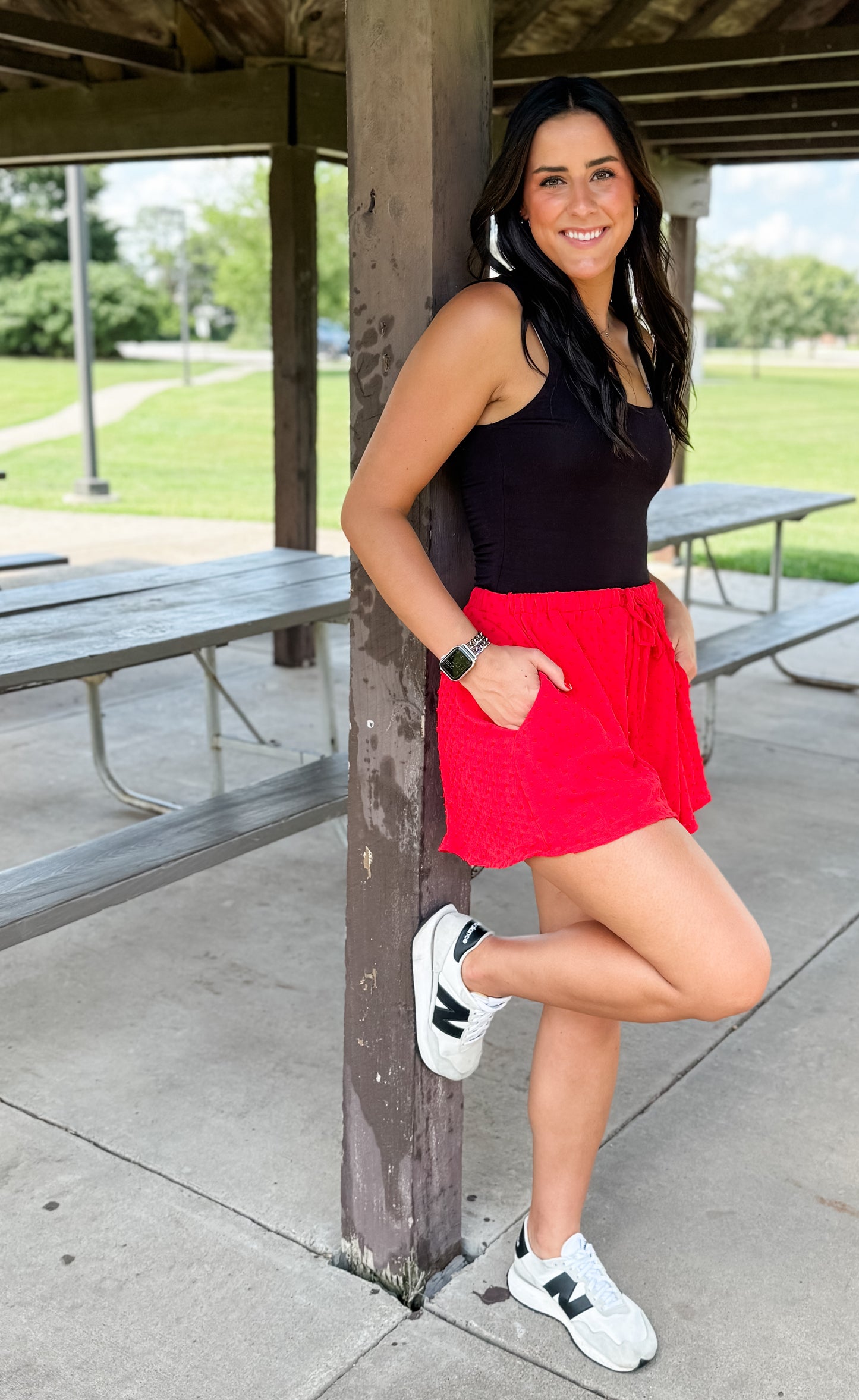 Cowboy Candy Flared Skort - Cherry
