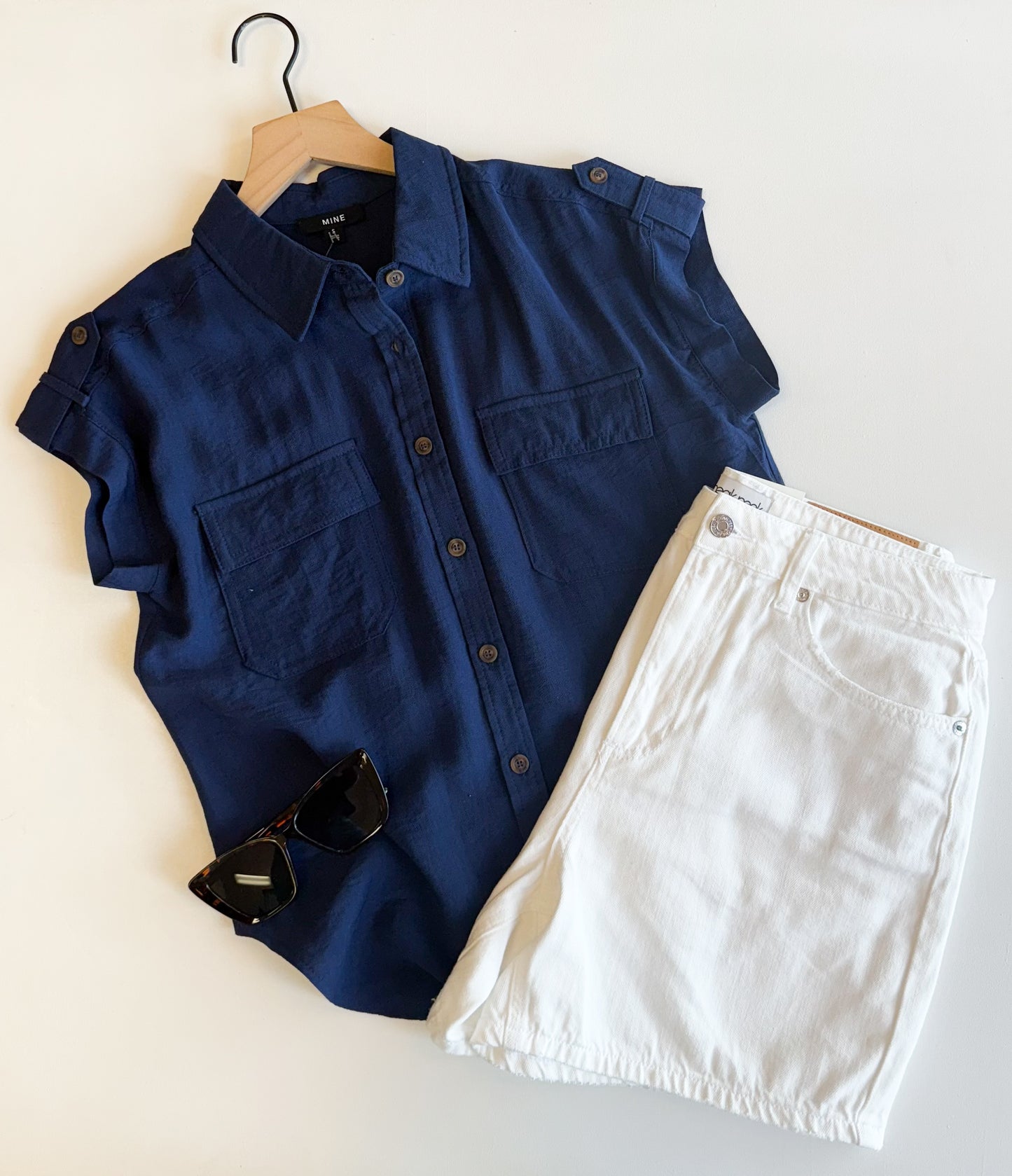 What I Want Collared Button Down - Navy