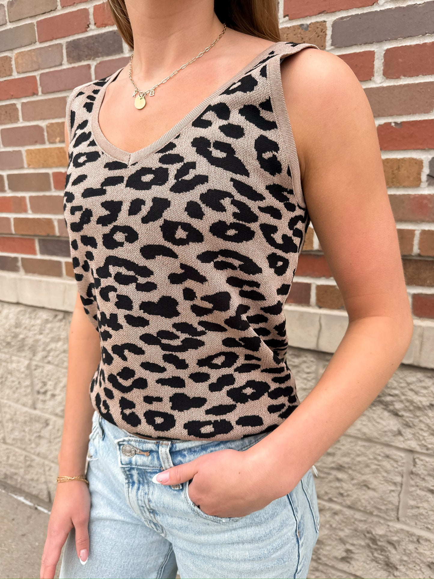 Knit Leopard Tank