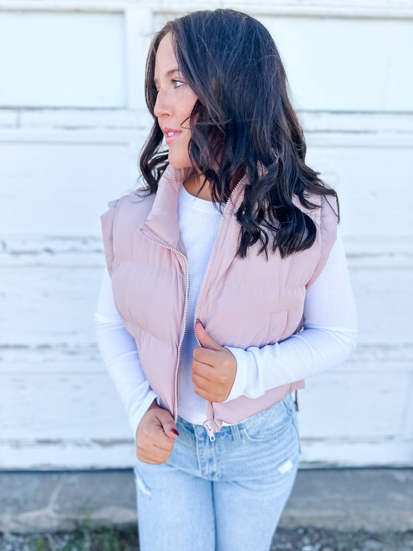 Every Little Thing Puffer Vest - Blush