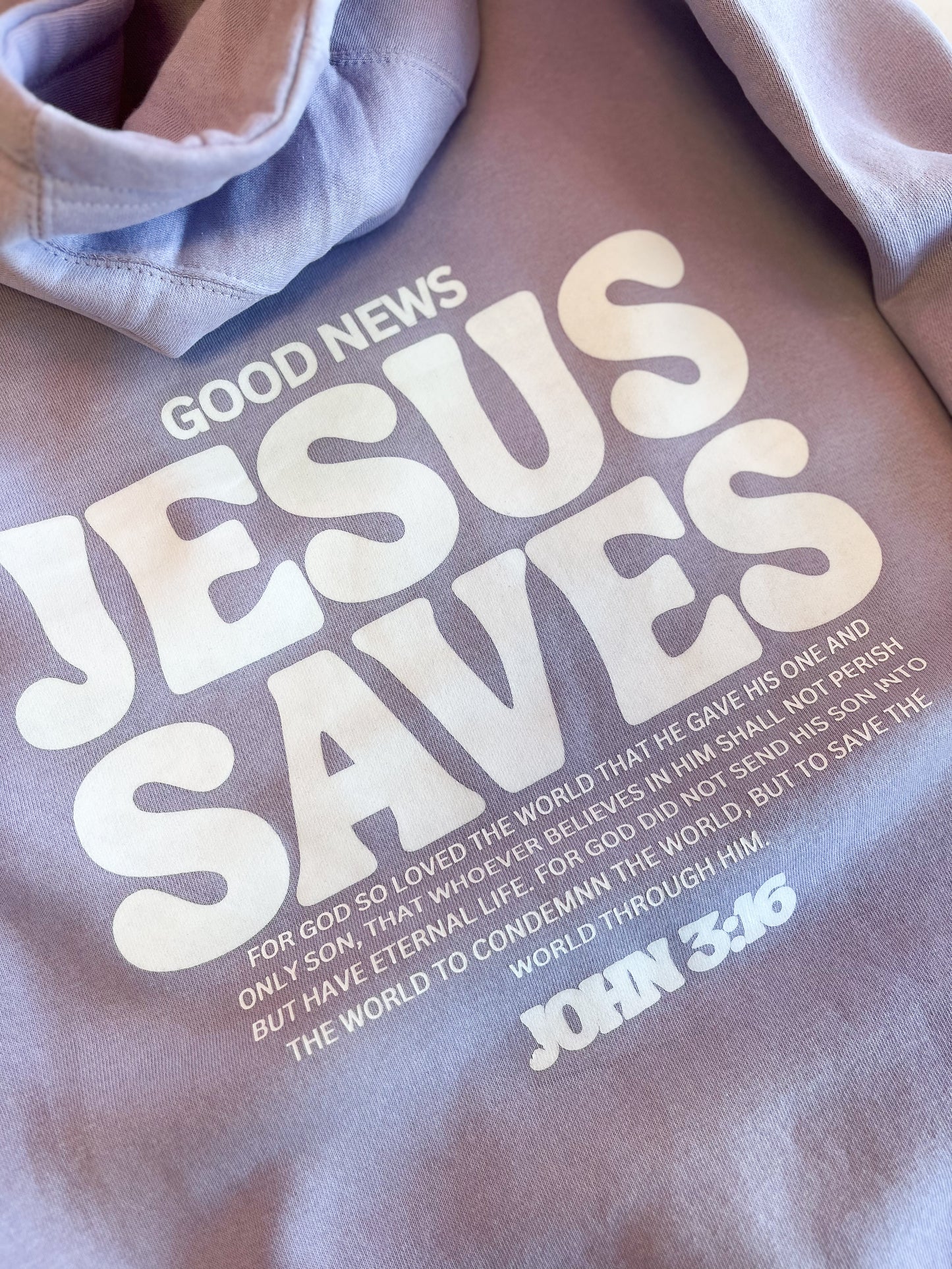 Jesus Saves Hoodie - Lavender