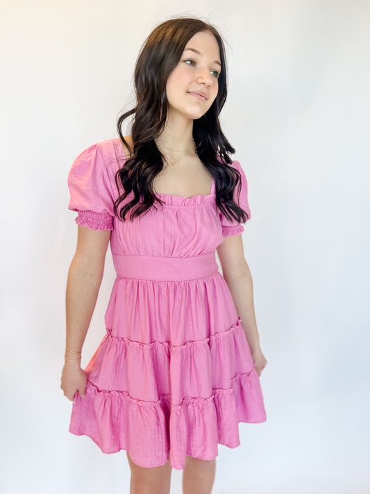 Meadow Dweller Mini Dress - Pink