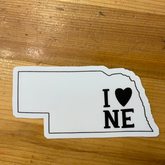 I love NE white Sticker