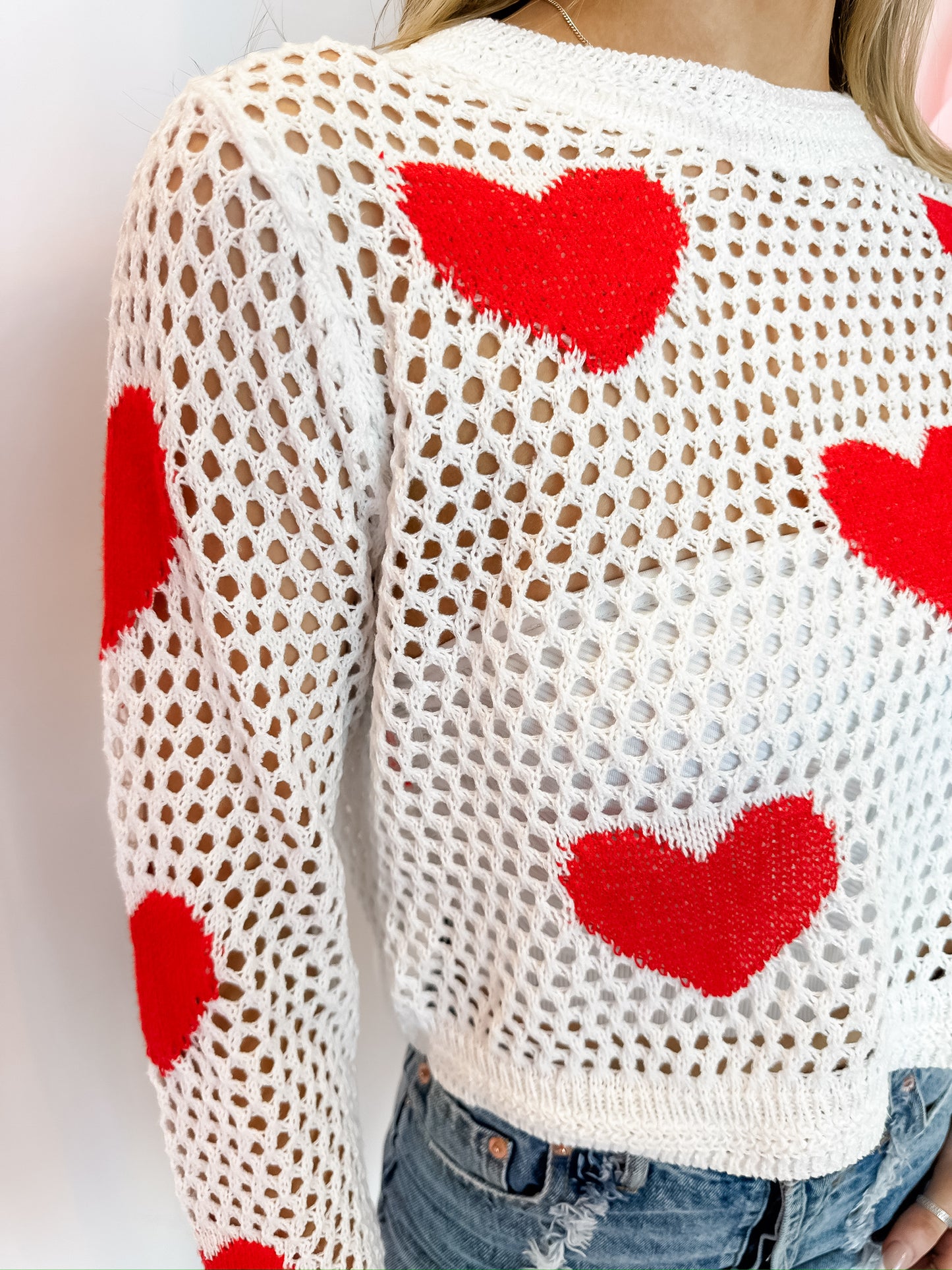 Heart to Heart Cropped Sweater