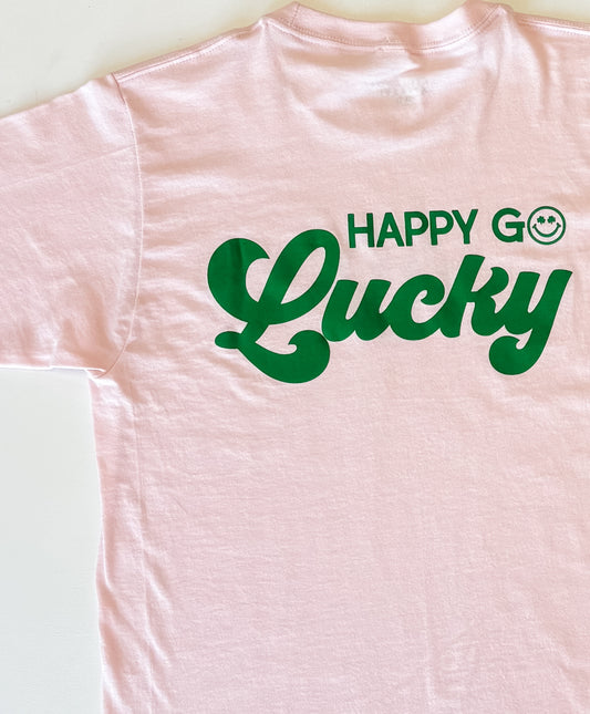 Happy Go Lucky Tee - Blush